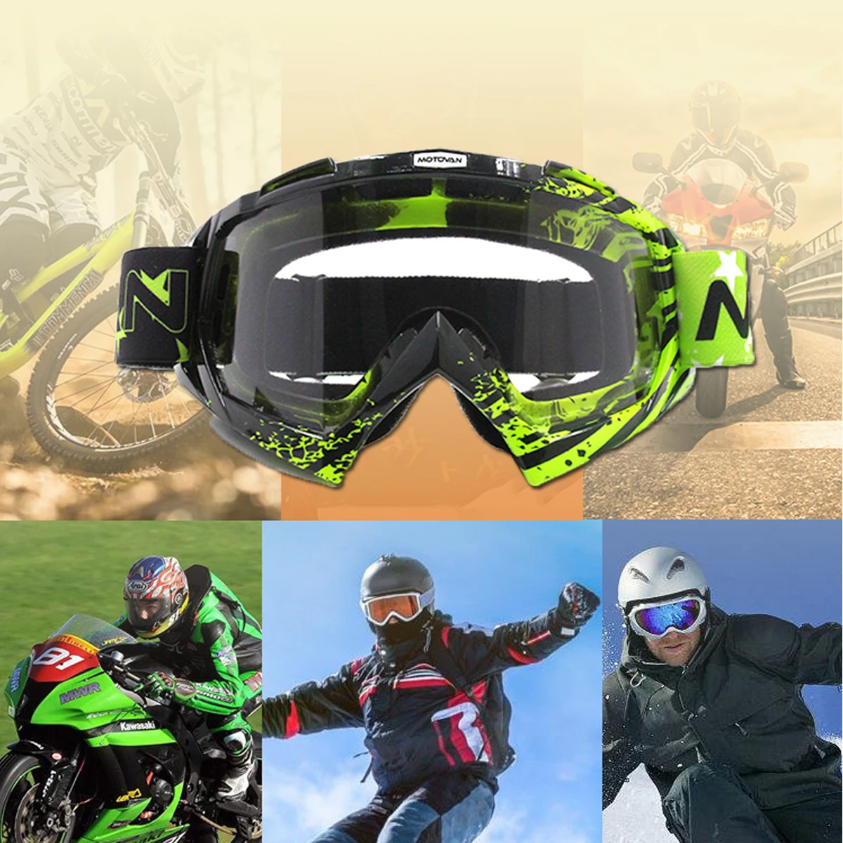 Очки для мотокросса ATV Внедорожные грязеотталкивающие гоночные очки защита от ветра MX очки модные очки