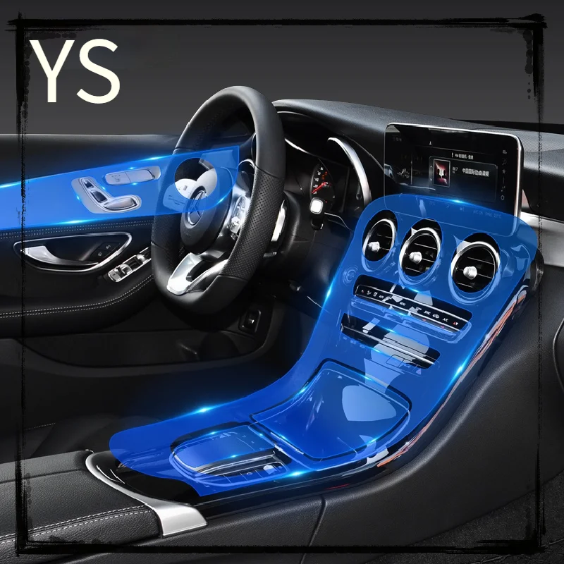 

Car Interior Center Console Transparent TPU Protective Film Anti-scratc Accessories For Mercedes Benz GLC W253 260 300 2020-2021