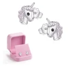 Pink Unicorn Earrings for Women girls Cute Animal Horse Stud Earrings Jewelry oorbellen brinco feminino chrismas gift case ► Photo 2/6