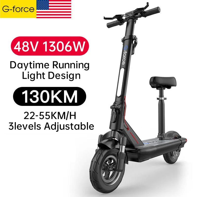 Электрический скутер G-force 48 В 1306 Вт 130 км большой радиус действия мощный складной