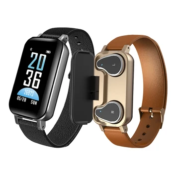 

Smart Watch with Bluetooth Earphone Pedometer Fitness Bracelet Support Siri BT Call Call Message Reminder Men Women Smart Band