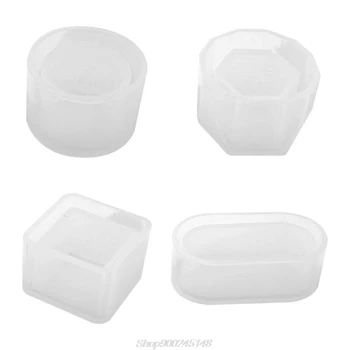 

4 Pcs/set UV Resin DIY Handmade Flowerpot Silicone Mold Storage Box Hexagon Molds S21 20 Dropshipping