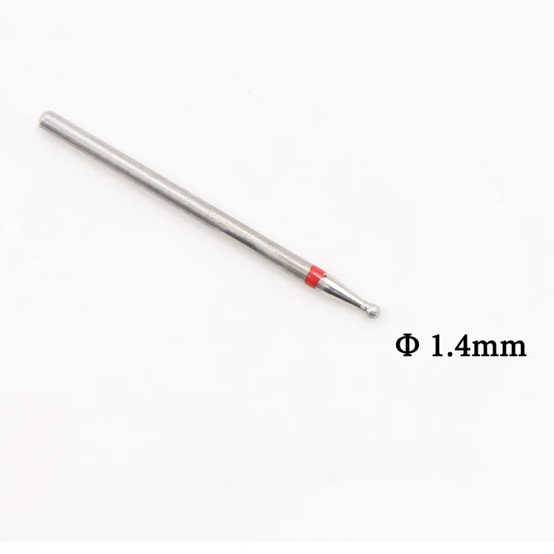 1.4mm Сверло для ногтей алмазный резак для маникюра аппарат для маникюра электрическое сверло для ногтей фрезы для маникюра - Цвет: 1.4mm