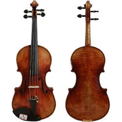 Floraparts 4/4 Violin Copy Guarneri Del Gesu Cannon II 1743 100% Handmade Oil Varnish With Foam Case Pernambuco Bow FPVN09