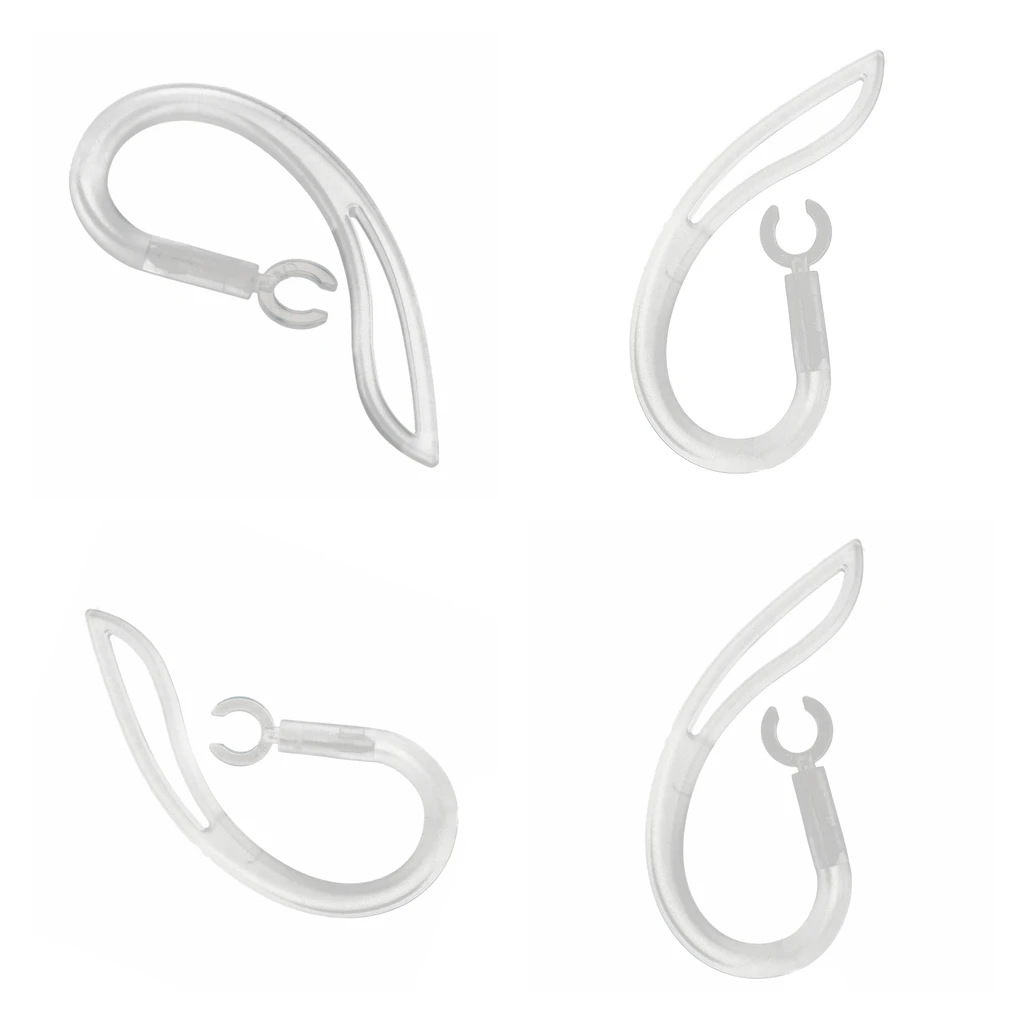 4pcs Clear Replacement Bluetooth Headset Earhooks for Plantronics Marque M155 M165 M1100 M100 M55 M28 M25 (6mm)