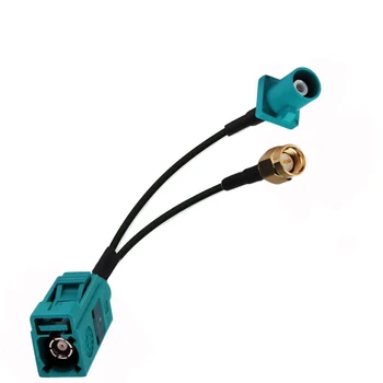 

10pcs Fakra Z Female to Fakra Z male and SMA Male Connector for RG174 GPS Antenna Y Extension Cable 15/20/30/50cm /1m