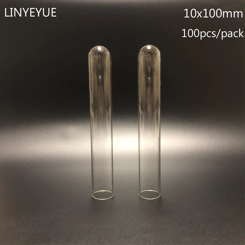 100 шт./упак. 10x75 мм лабораторная стеклянная пробирка u-образная Нижняя маленькая пробирка из химико-лабораторного стекла