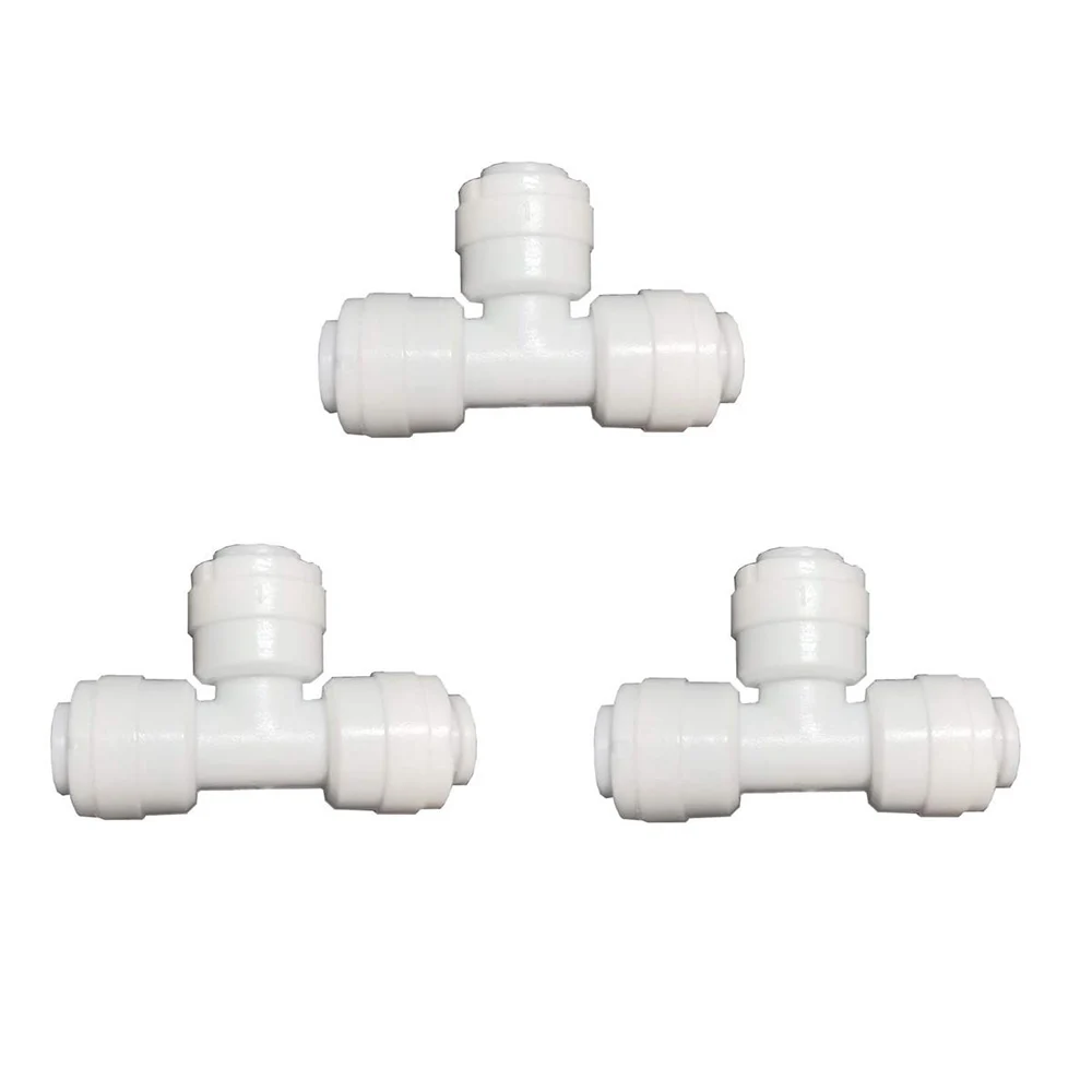1/4" O.D. RO Water Filter Tube Fitting 20M Tube+Plastic Push Fit Quick Connect for Water Lines Fridge/Ice Maker Installation Kit