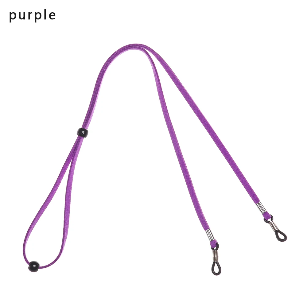 purple Новые 1 шт. регулируемые солнцезащитные очки шнур на шею ремешок для очков Веревка для очков держатель шнура замшевые кожаные очки веревка - Цвет: purple