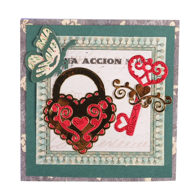 

InLoveArts love heart and key Metal Cutting Dies spring Dies Scrapbooking Card Making Embossing Stencil Die Cut Craft Dies Decor
