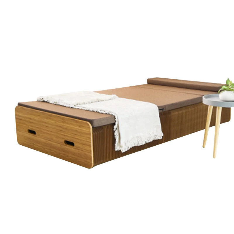 

Hot sale multifunctional folding bed sofabed Creative Design single 70-90 cm paper bed with mattress for minihouse