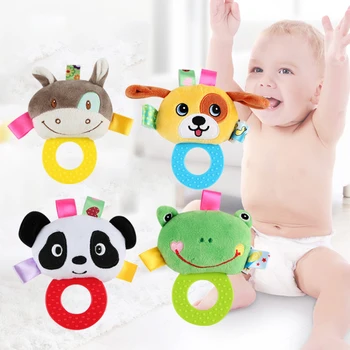 

Baby Rattles Cartoon Plush Teether Music Hanging Mobile To Bed Stroller Toy Cute Soft Infant Newborn Bed Hanging Toy 0-12 Months