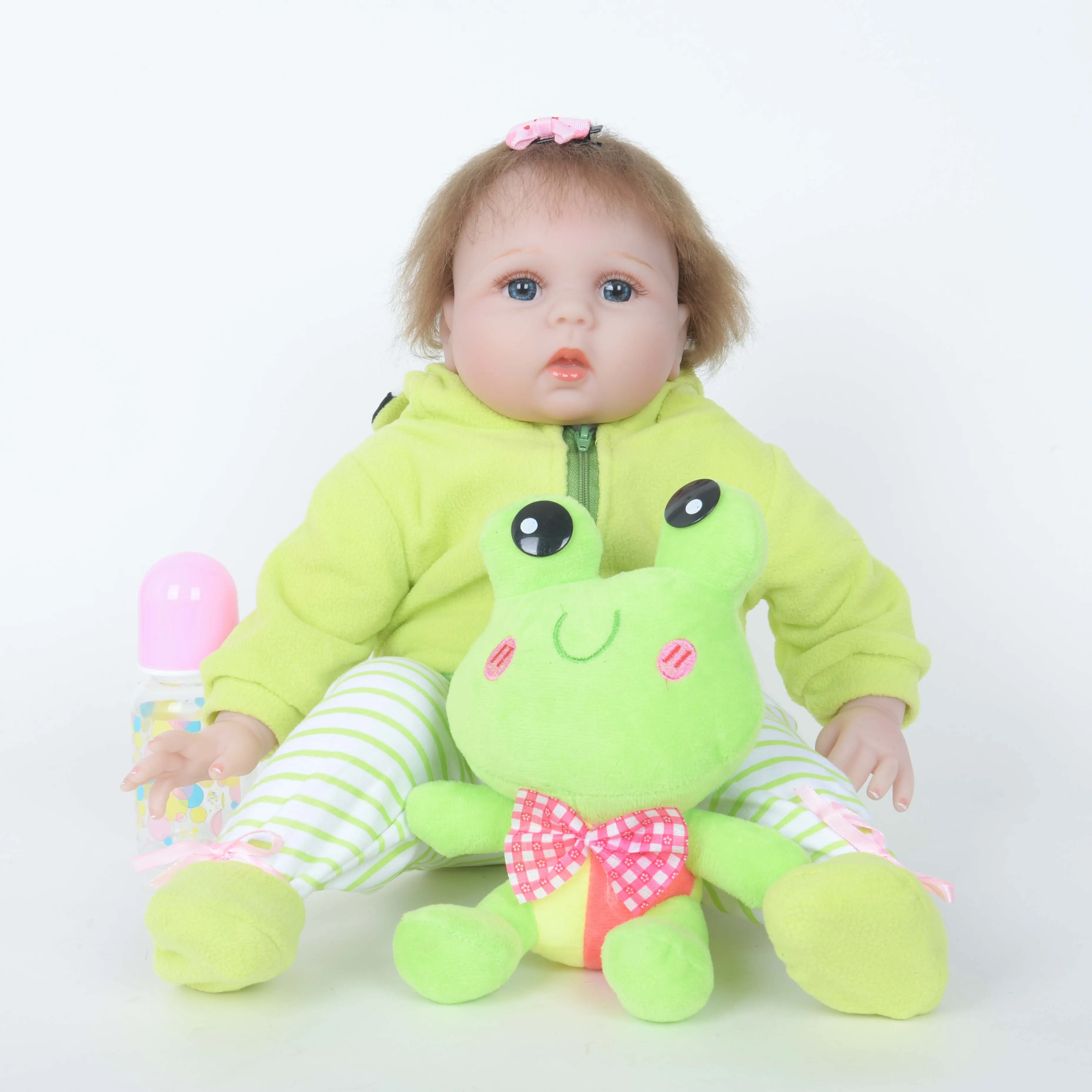 22 дюйма 55 см мягкие силиконовые Bebe Reborn Baby Doll Игрушки для ванной реалистичные куклы новорожденных Детская кукла «Принцесса» реалистичный ребенок игрушечный олень, детский приятель подарки
