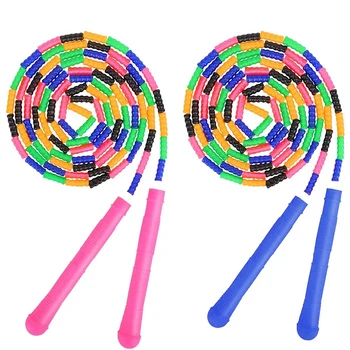 

2 Pack Jump Rope Soft Beaded Skipping Rope Workout Adjustable Toddler Jumping Rope for Men Women Kids