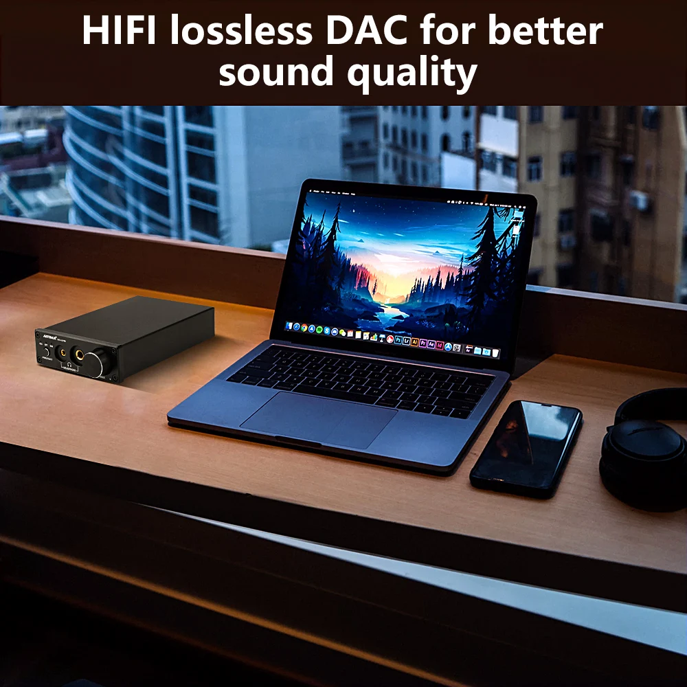 AIYIMA Portable DAC Headphone Amplifier Digital To Analog Adapter Mini Stereo Audio Decoder USB Coaxial Optical Preamp Amplifier