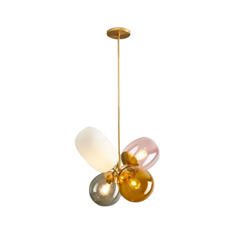 

Nordic LED Glass deco chandelier lighting living room fixtures cafe dining room hanging lights Children's bedroom pendant lamps
