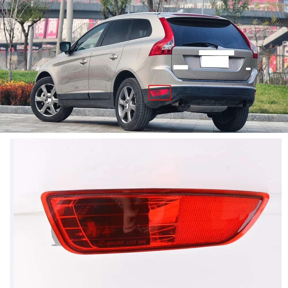 CAPQX For Volvo XC60 2009 2010 2011 2012 2013 Rear Bumper Brake Light taillight fog Lamp Fog light Foglamp Reflector foglight | Автомобили