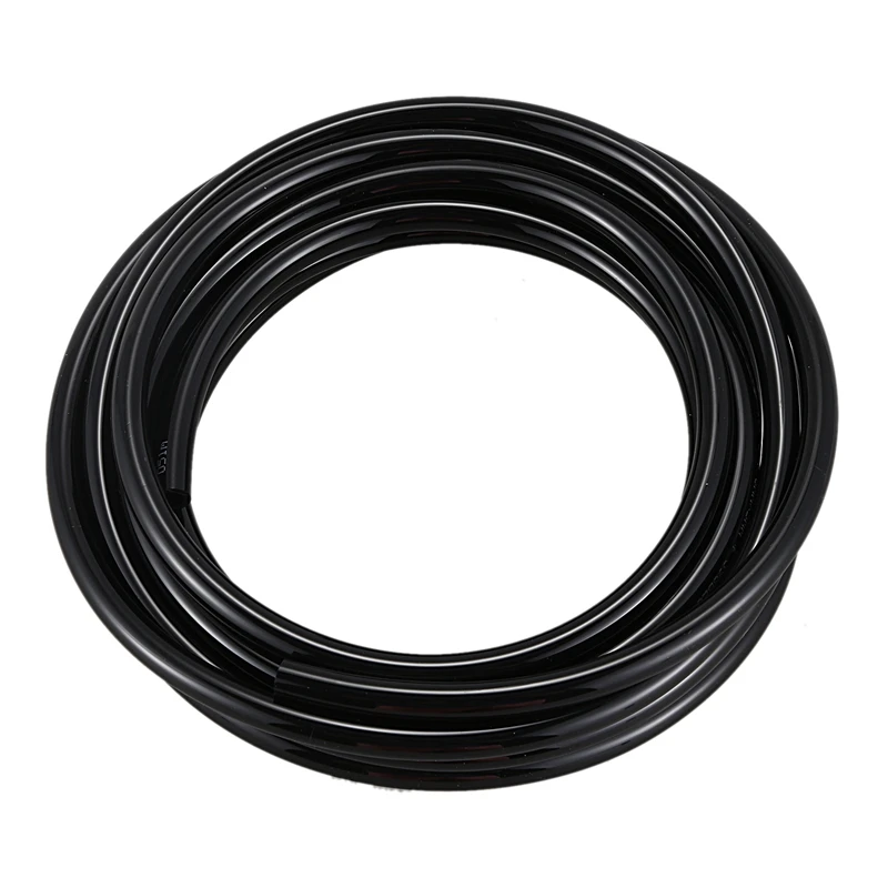 Black 5 Meters 8mm OD 5mm ID Wall Thickness PU Air Hose Pipe