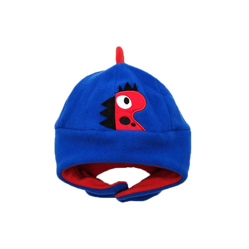 Новая детская зимняя шапка, вязаная детская шапочка с помпонами для девочек, 7 цветов, эластичная детская шапка, зимние шапки для малышей - Цвет: Royal blue