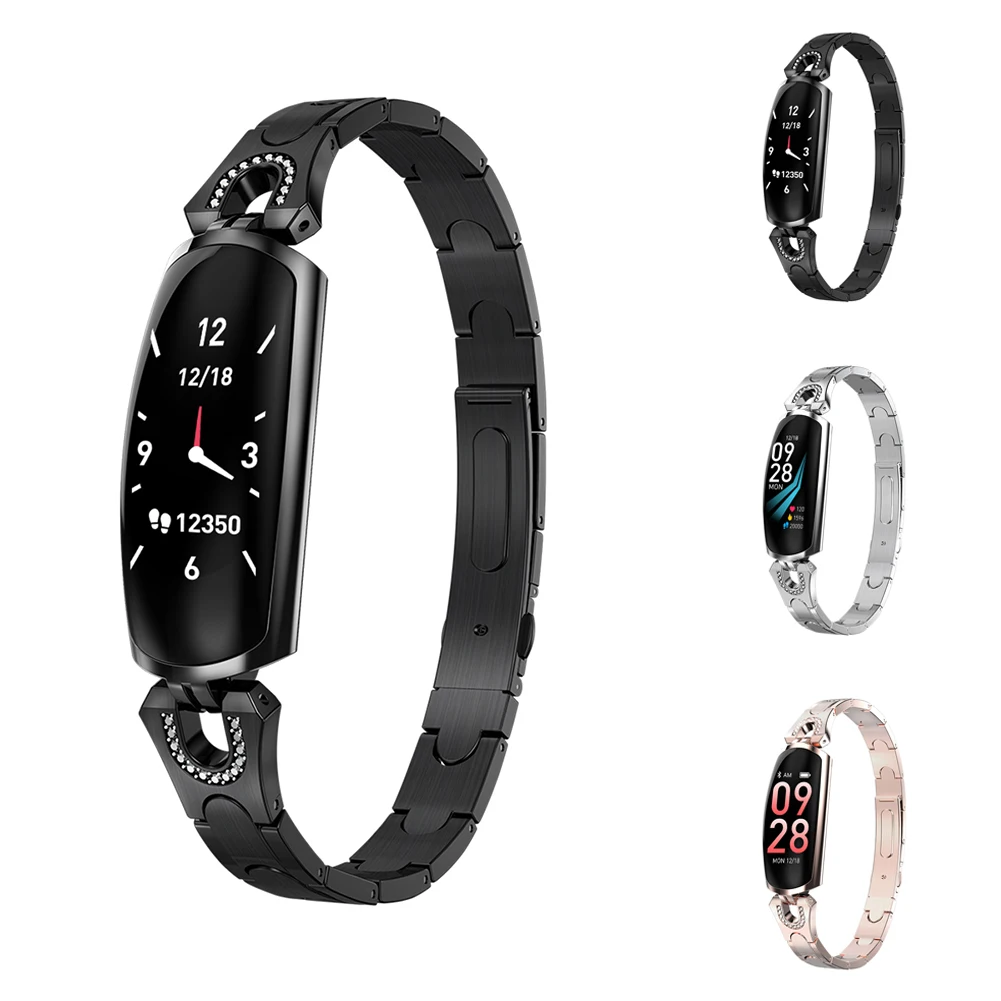 

Luxury fashion Smart wristband Women IP67 Waterproof Heart Rate Monitor For Android IOS Phone Fitness Bracelet Smartwatch