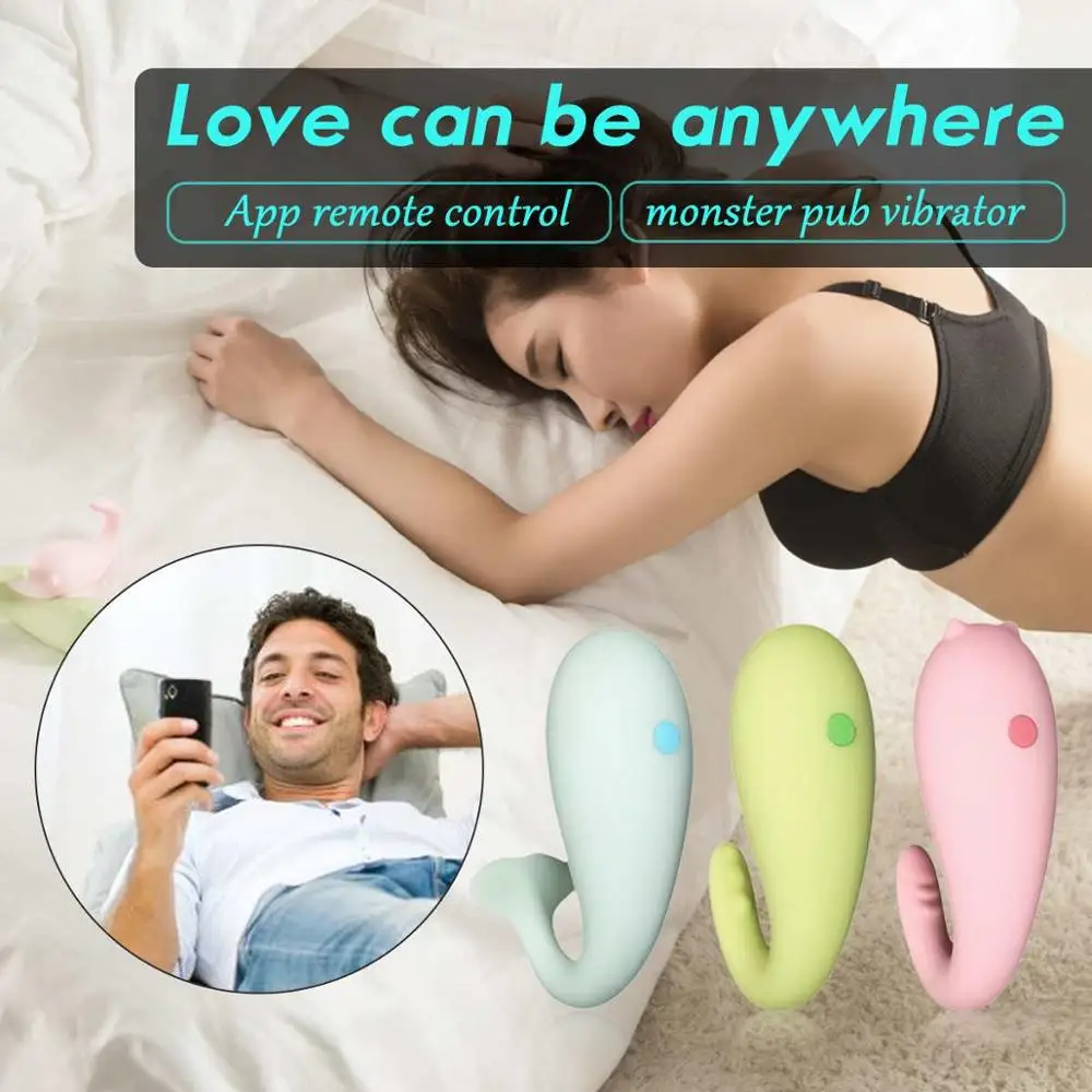Silicone Monster Pub Vibrator APP Remote Control Bluetooth Wireless G-spot Massage Adult Game Sex Toys USB Charge Adult Toy