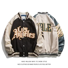 Aliexpress - 2021 New Spring Autumn Embroidery Baseball Jacket Women’s Coat Men’s Couple Bomber Unisex Boyfriend Style Varsity Hiphop Street