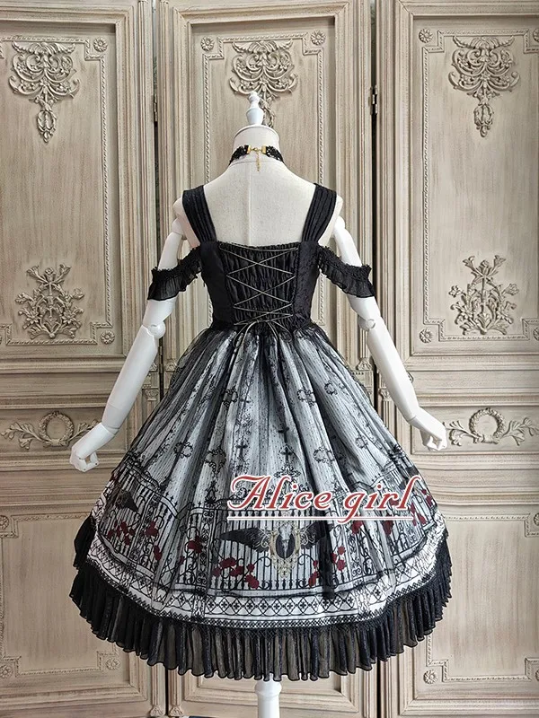 The Gate of Darkness~ готическое платье лолиты JSK от Alice Girl~ предзаказ