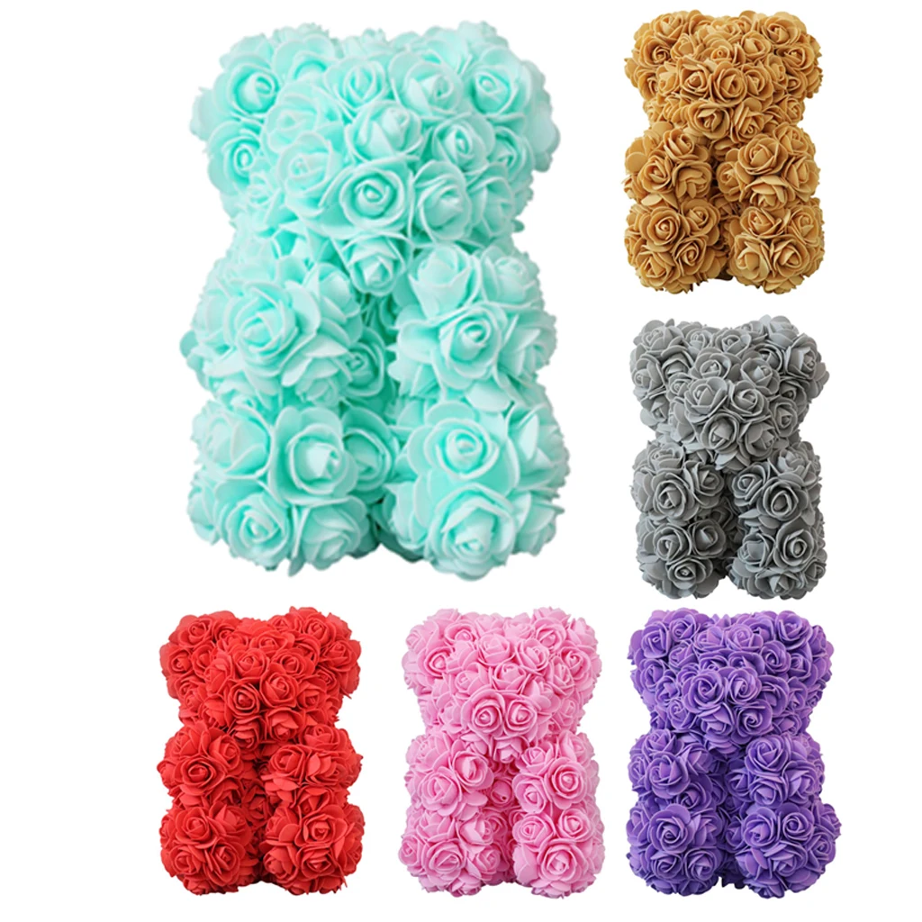 Rose Bear Flower Teddy Romantic Gifts For Girlfriend Lover Wedding Birthday