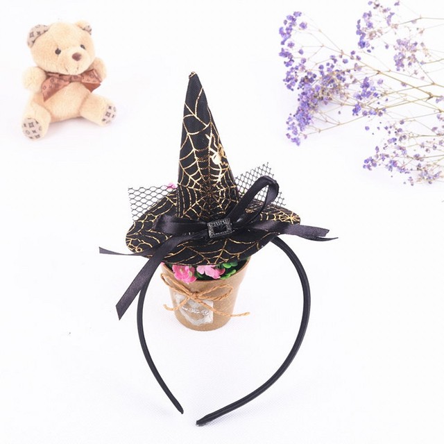 Hair Hoop Halloween Festival Party Skull Headband Spider Web Witch Pumpkin Hat Ghost Performance Props Hair Accessories