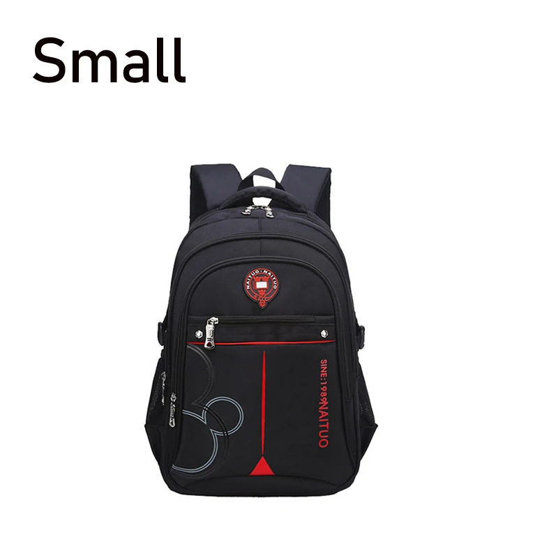 Школьные сумки для мальчиков; Детские Водонепроницаемые рюкзаки; детские школьные сумки для начальной школы; школьные сумки для девочек; школьная сумка; большие - Цвет: small  black