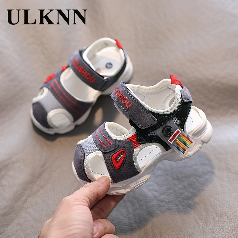 

ULKNN 2020-Baby Function Sandals Lightweight Solid Bottom Sneakers Soft Bottom Slip Boys Girls Sandals Summer Beach