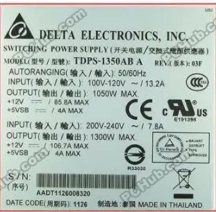 Delta Electronics TDPS 1350AB для сетевого приложения X763 R6 FAS 6210 серверный блок питания 1300