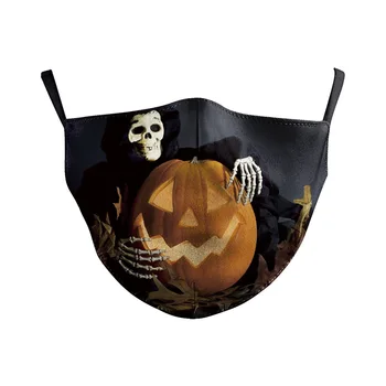 

Halloween God of Death Printed Mask Dust-proof PM2.5 Mask Can Be Reused for Adults and Children 1pcs Boys Polyester
