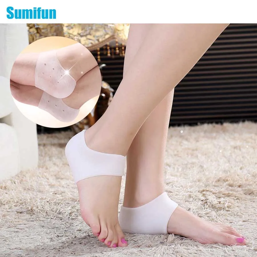 

2Pcs Delicate Silicone Moisturizing Gel Protectors Foot Skin Care Protector Heel Socks Like Cracked Feet Massager Pain Relif