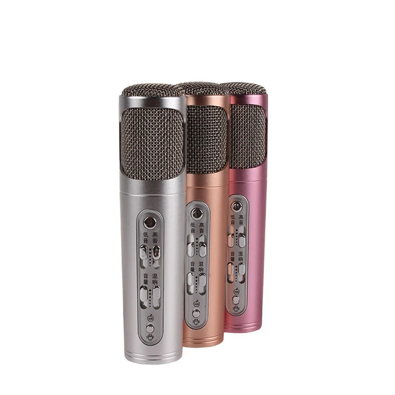 K-098 DC 5V Microphone Noise-canceling Singing Tool Suitable For KTV Meeting Support IoS Android Smartphone And PC
