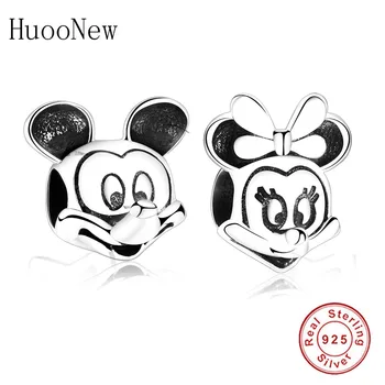 

Fit Original Charm Bracelet Cartoon Animal Cartoon Bead Pulsera Authentic 925 Sterling Silver DIY Jewelry Berloque