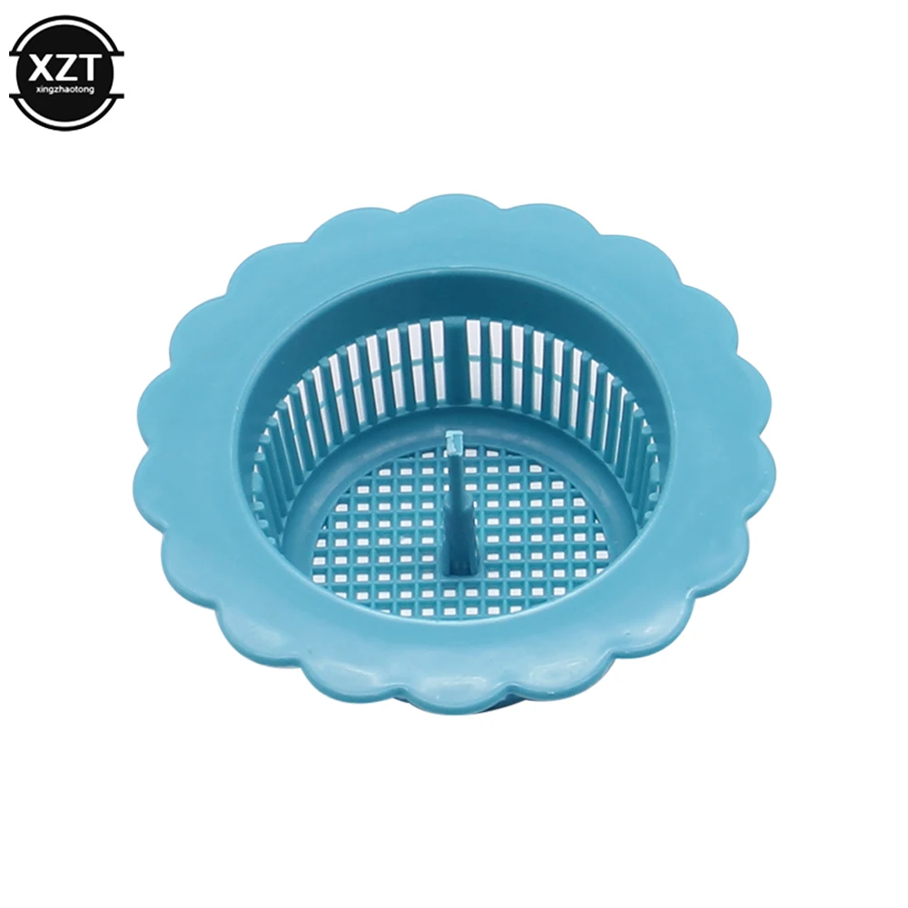Sink Drain Strainer Hair Catchers Bathtub Floor Filter Flower Shape Cylindrical Handle Hole Filter for Bathroom Kitchen
