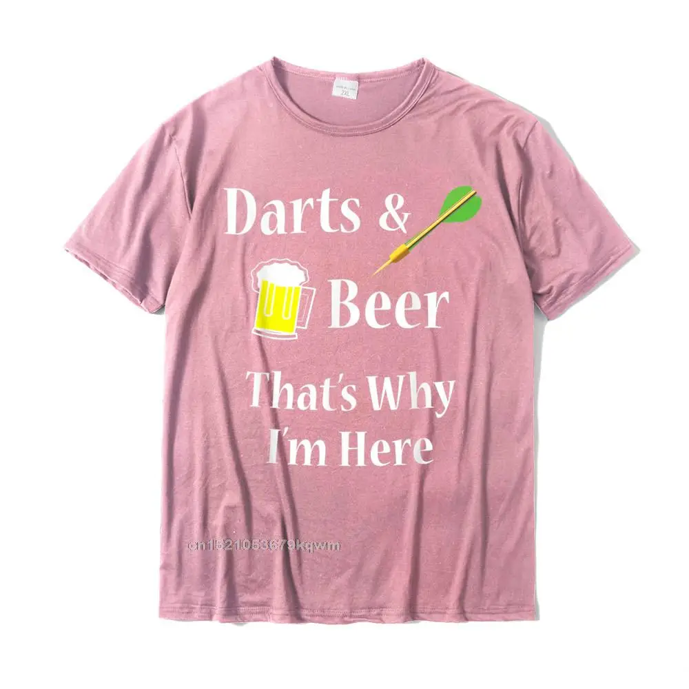 100% Cotton Adult Short Sleeve Normal Tshirts Design Tops Tees Cute Leisure Crewneck Tee Shirt Free Shipping Darts Beer Funny T-Shirt for Dart Player T-Shirt__4935 pink