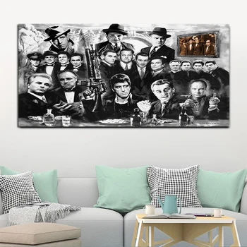 

Art Gangsters Godfather Goodfellas AL PACINO Movie Canvas Painting Poster and Prints Wall Art Picture for Living Room Home Decor