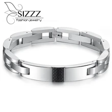 Новые модные ювелирные изделия из черного углеродного волокна крутые Модные мужские, с титановым браслетом