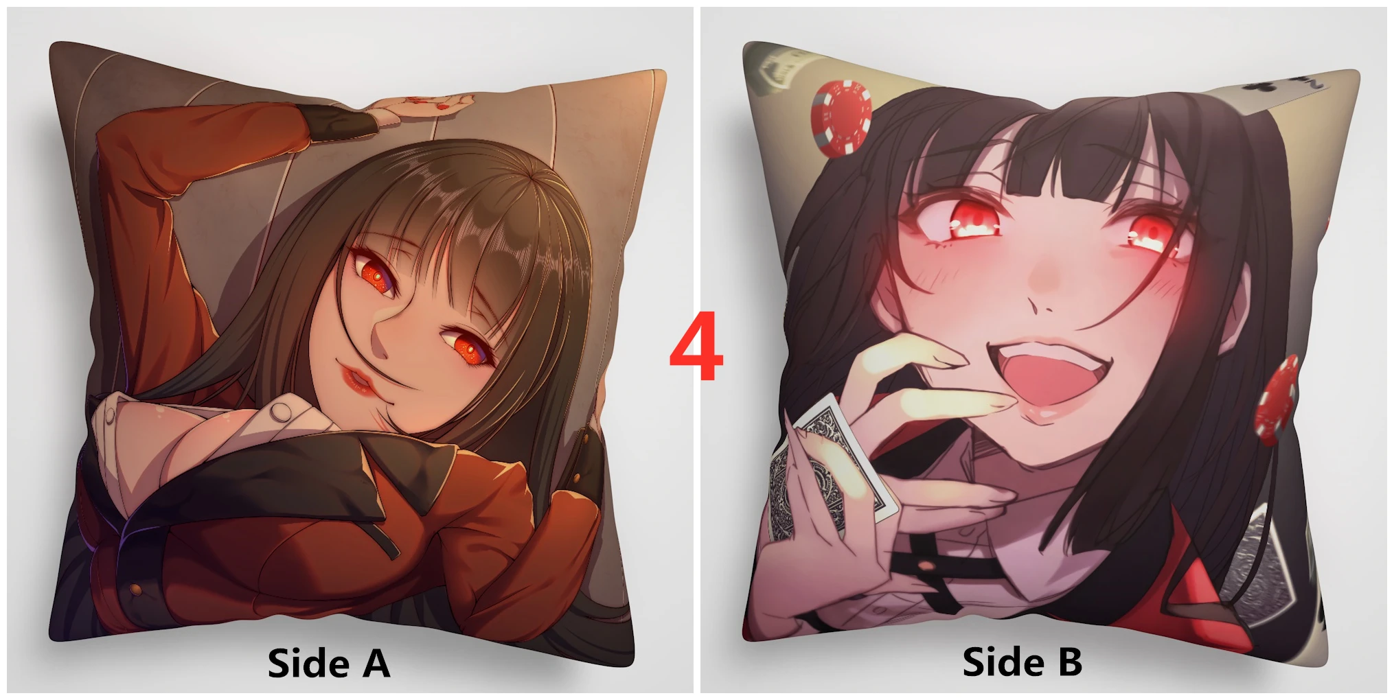 4 Kakegurui Yumeko Mary Kirari аниме двусторонний чехол для подушки - Цвет: 4