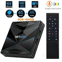 HK1 супер Android 9,0 tv BOX Google Assistant RK3318 4 K 3D Utral HD 4G 64G tv 5G 2,4G Wifi Play Store Бесплатные приложения быстрая установка верхней коробки