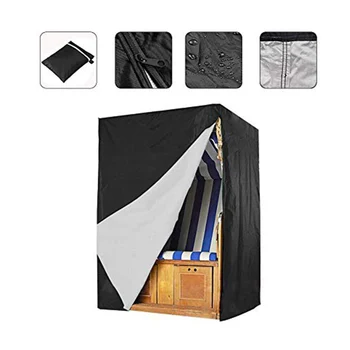 

135x170x105cm Collapsible Garden UV Protection Beach Chair Cover Dustproof Windproof Waterproof Outdoor Zipper Accessories