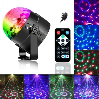 

Sound Activated RBG Disco Dj Ball Stage Par Light Strobe Lamp 7 Modes Lighting for Home Dance Birthday Karaoke Xmas Wedding with