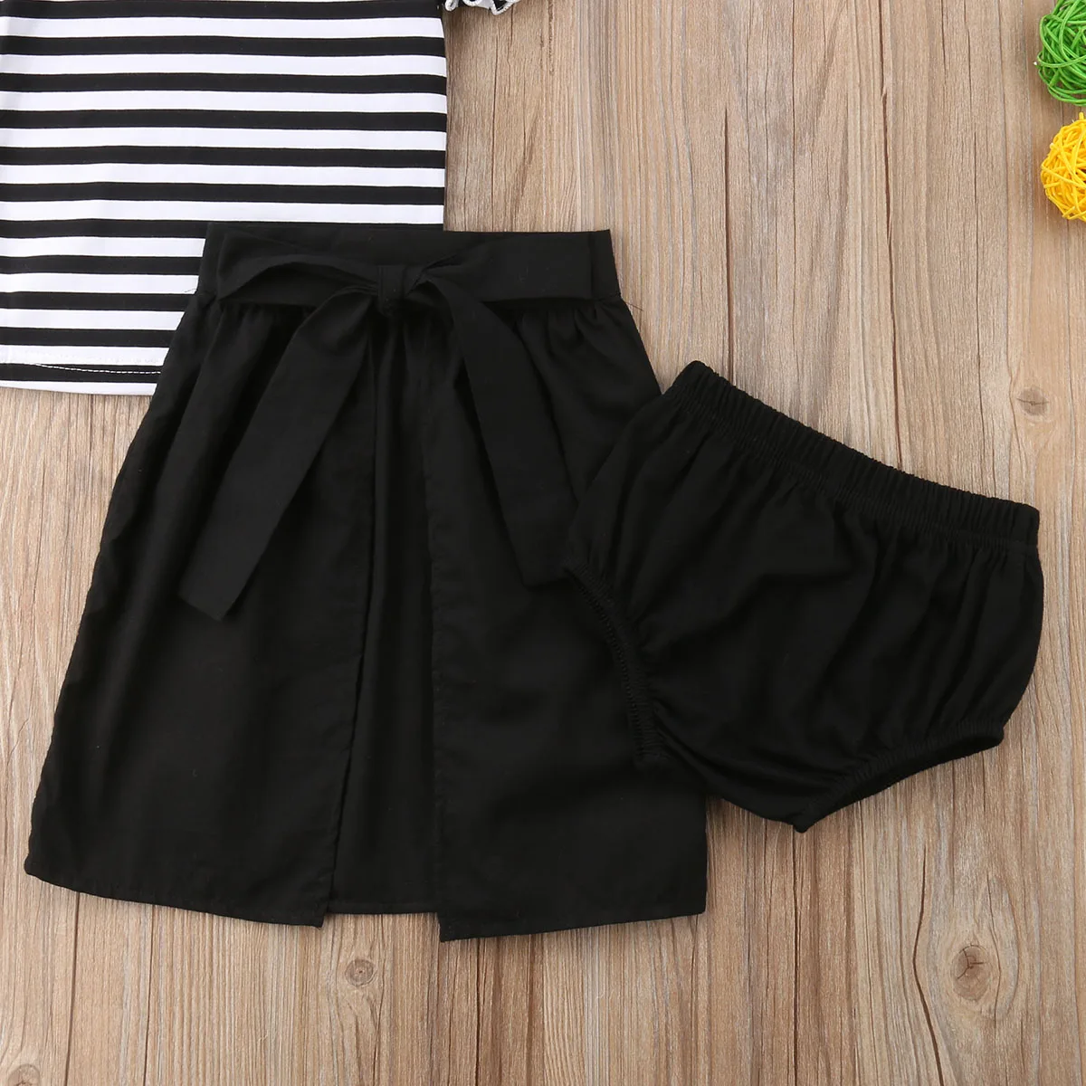 Fashion Girls Clothing Set Newborn Girl Kids Halloween T-shirt Pants Headband Princess Dress Clothes 1-5T