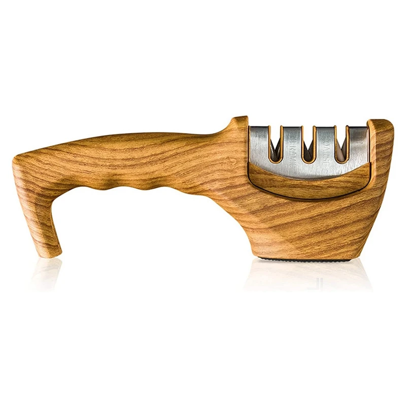 3-ступенчатая точилка для ножей помогает восстанавливать полировать лезвия