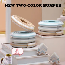 Бамперная полоса двухцветная настольная защита кромок письменного стола домашняя безопасная защита детский бар утолщенные бамперные полосы с липкой лентой