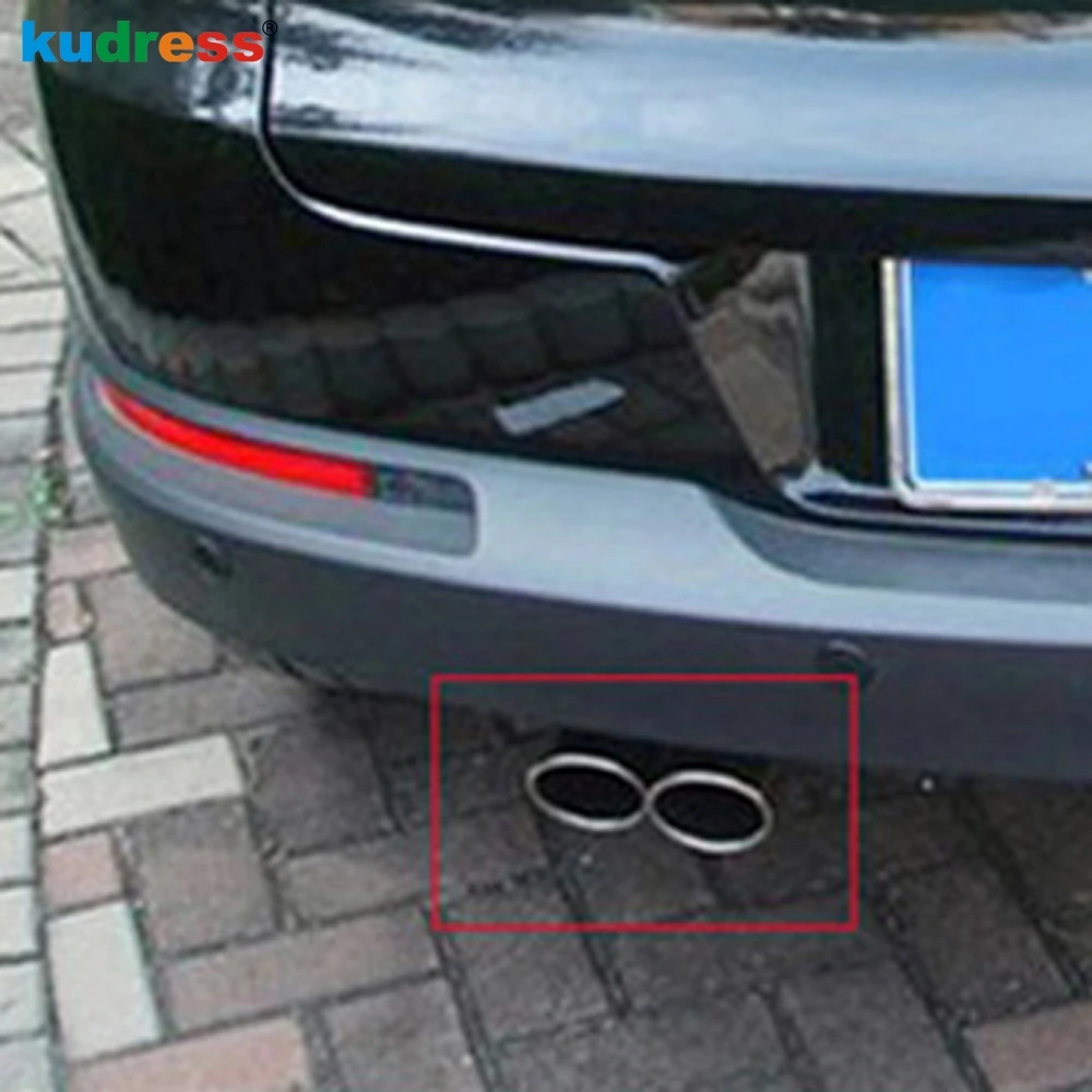 Задний глушитель выхлопной трубы для Volkswagen VW Tiguan 2009 2010 2011 2012 2013 2014 из нержавеющей