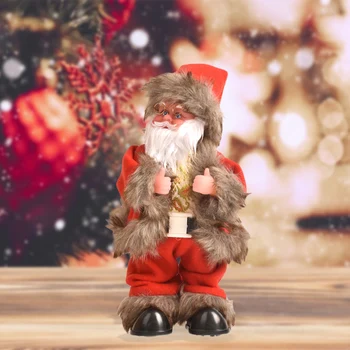 

Christmas toys Shining Electric Musical Santa Claus Doll Toy Rotating Christmas Ornament Doll Xmas Pendants