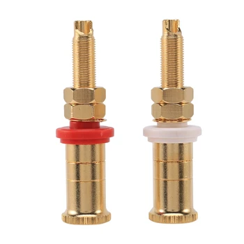 

2Pcs Speaker DIY Terminal Connector Binding Post HIFI Amplifier Pure Copper Silver Gold-Plated Banana Socket Junction